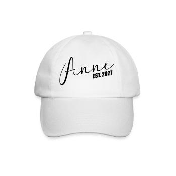 Türkische Mama Anne 2027 - Baseballkappe - Weiß/Weiß - Vorne
