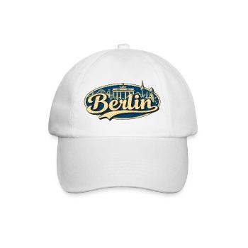 Berlin Vintage Stadtmotiv - Baseballkappe - Weiß/Weiß - Vorne