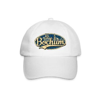 Bochum Vintage Stadtmotiv - Baseballkappe - Weiß/Weiß - Vorne
