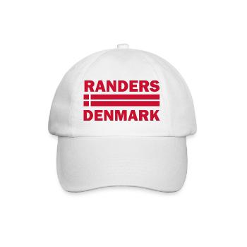 Randers-Dänemark-Flaggenemblem - Baseballkappe - Weiß/Weiß - Vorne