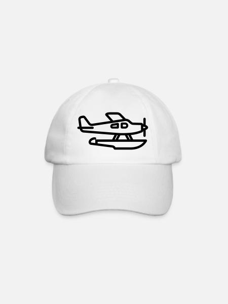 Wasserflugzeug - Baseballkappe - Weiß/Weiß