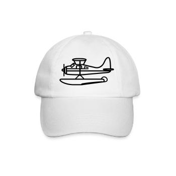 Wasserflugzeug - Baseballkappe - Weiß/Weiß - Vorne