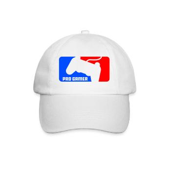 pro gamer - Baseballkappe - Weiß/Weiß - Vorne