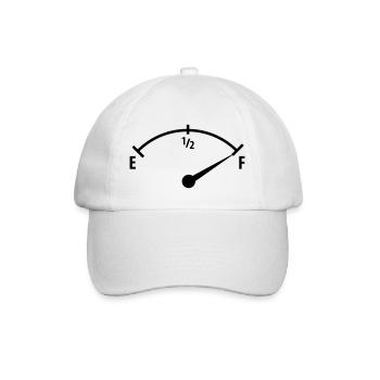 Tankanzeige Voll Tank personalisierbar - Baseballkappe - Weiß/Weiß - Vorne