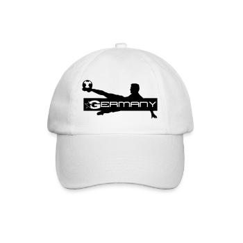 Germany Fußball Deutschland, WM, Sport,Geschenk - Baseballkappe - Weiß/Weiß - Vorne