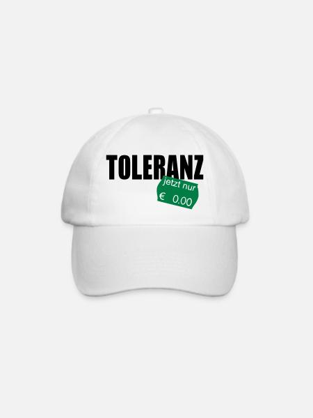 toleranz - Baseballkappe - Weiß/Weiß