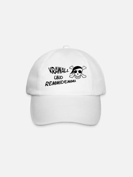 Krawall und Remmidemmi - Baseballkappe - Weiß/Weiß