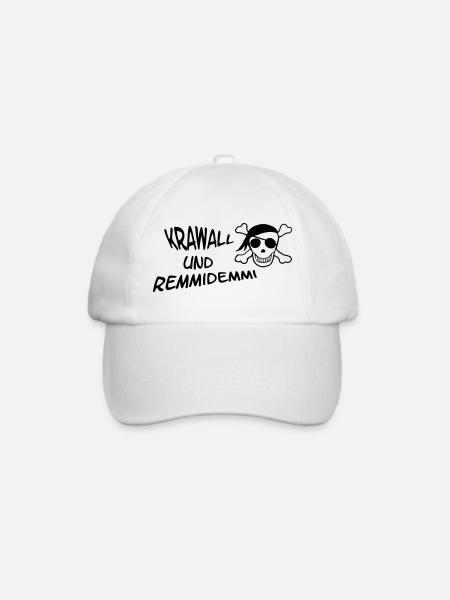 Krawall und Remmidemmi - Baseballkappe - Weiß/Weiß