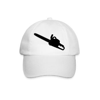 Säge,kettensäge,motorsäge - Baseballkappe - Weiß/Weiß - Vorne