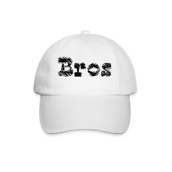 Bros T-Shirt - Baseballkappe - Weiß/Weiß - Vorne