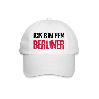 Berlin Ich Ick bin ein Berliner lustige Sprüche - Baseballkappe - Weiß/Weiß - Vorne