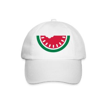 Wassermelone - Baseballkappe - Weiß/Weiß - Vorne