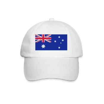 Australische Flagge - Baseballkappe - Weiß/Weiß - Vorne
