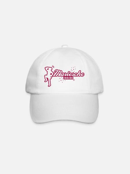 Funkenmarie - Mariechen - Fasching - Fastnacht 1C - Baseballkappe - Weiß/Weiß