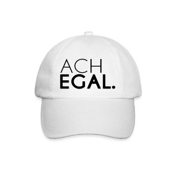 ACH EGAL. - Baseballkappe - Weiß/Weiß - Vorne