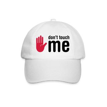 don't touch me - Baseballkappe - Weiß/Weiß - Vorne