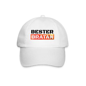 Bester Bratan Bruder Kumpel Digga - Baseballkappe - Weiß/Weiß - Vorne