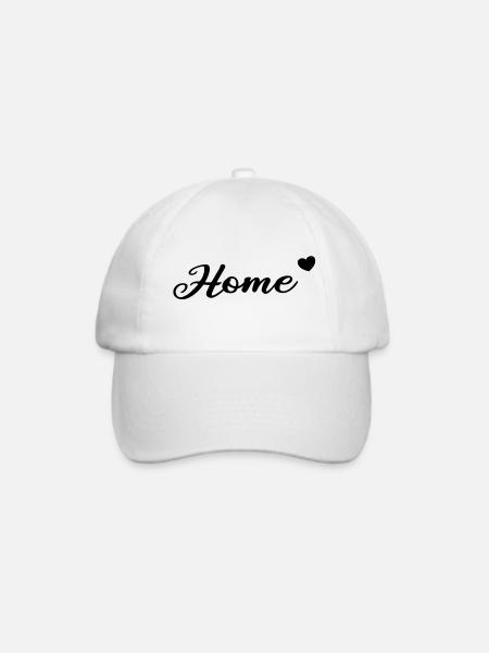 Home Herzchen Schriftzug - Baseballkappe - Weiß/Weiß