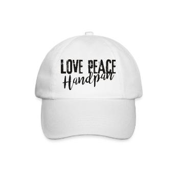 LOVE PEACE Handpan - black - Baseballkappe - Weiß/Weiß - Vorne