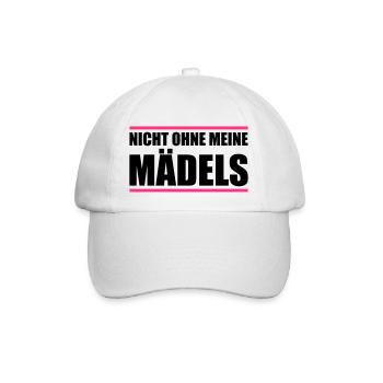nicht ohne meine mädels - Baseballkappe - Weiß/Weiß - Vorne