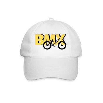 BMX Stunt Shirt – Yellow Edition - Baseballkappe - Weiß/Weiß - Vorne