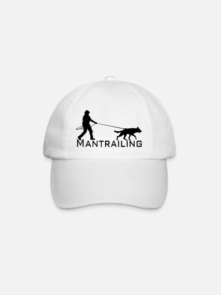 Mantrailing Schwarz - Baseballkappe - Weiß/Weiß