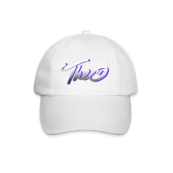 theo graffiti schrift - Baseballkappe - Weiß/Weiß - Vorne