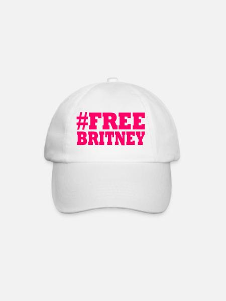 Free britney - Baseballkappe - Weiß/Weiß