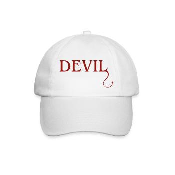 Devil - Baseballkappe - Weiß/Weiß - Vorne