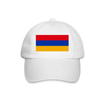 Aufkleber Flagge von Armenien Aufkleber Fahne Armenien - Baseballkappe - Weiß/Weiß - Vorne