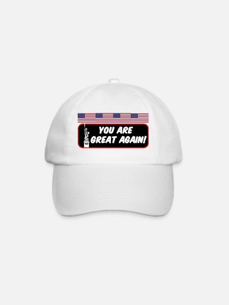 USA Amerika Biden Sprüche - Baseballkappe - Weiß/Weiß