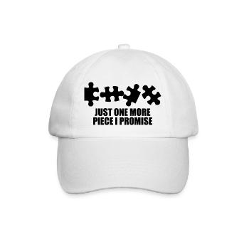 Puzzle Spruch geschenkidee Autismus Puzzeln - Baseballkappe - Weiß/Weiß - Vorne