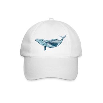 Save the ocean, stop whaling! - Baseballkappe - Weiß/Weiß - Vorne