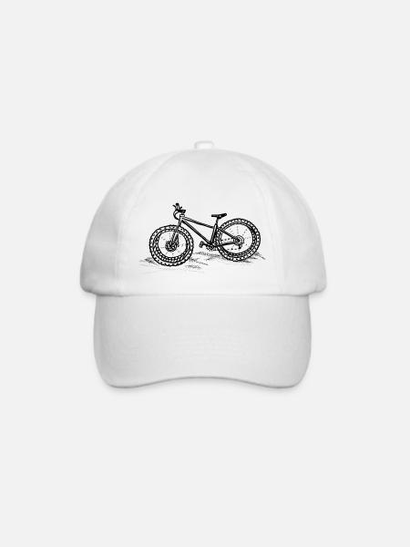 Fatbike - Baseballkappe - Weiß/Weiß