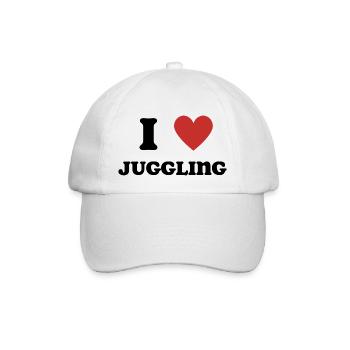 Ich liebe Jonglieren - Baseballkappe - Weiß/Weiß - Vorne