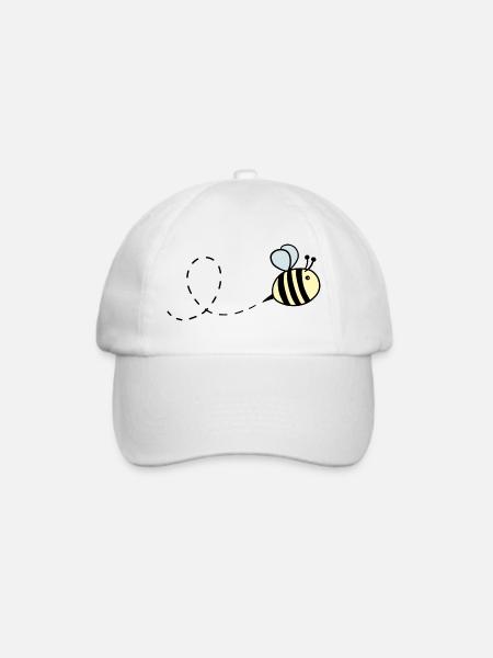 Hummel pastell fliegend - Baseballkappe - Weiß/Weiß