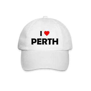 I love Perth - Australia - Australien - Aussie - Baseballkappe - Weiß/Weiß - Vorne