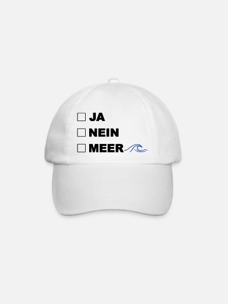 Meer - Baseballkappe - Weiß/Weiß