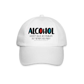 Alkohol - Baseballkappe - Weiß/Weiß - Vorne
