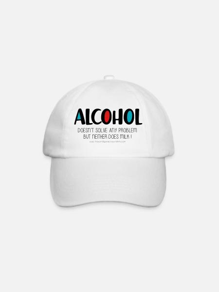 Alkohol - Baseballkappe - Weiß/Weiß