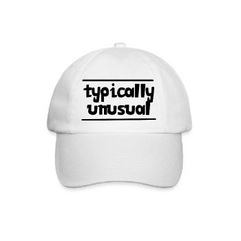 Typisch ungewöhnlich | Nerd | Lustig | anders sein - Baseballkappe - Weiß/Weiß - Vorne