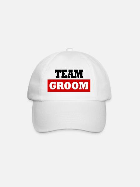 Team groom - Baseballkappe - Weiß/Weiß