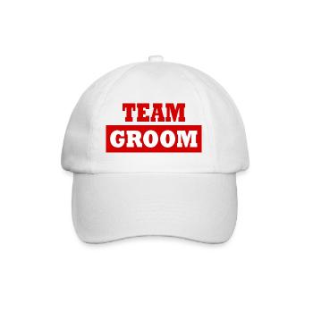 Team groom - Baseballkappe - Weiß/Weiß - Vorne
