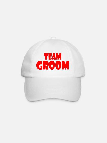 Team groom - Baseballkappe - Weiß/Weiß
