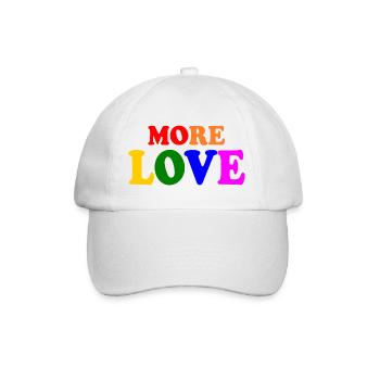 More love - Baseballkappe - Weiß/Weiß - Vorne
