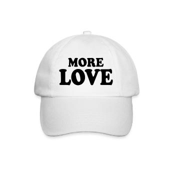 More love - Baseballkappe - Weiß/Weiß - Vorne