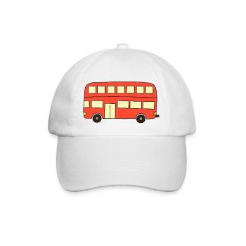 Roter Bus - Baseballkappe - Weiß/Weiß - Vorne