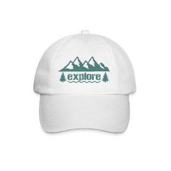 explore - Baseballkappe - Weiß/Weiß - Vorne