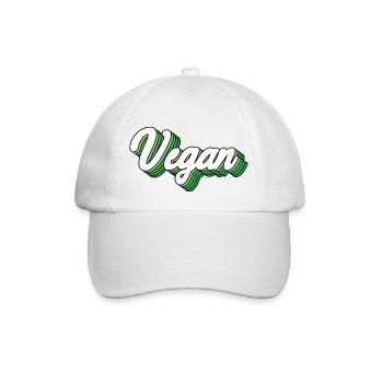 Vegan - Baseballkappe - Weiß/Weiß - Vorne