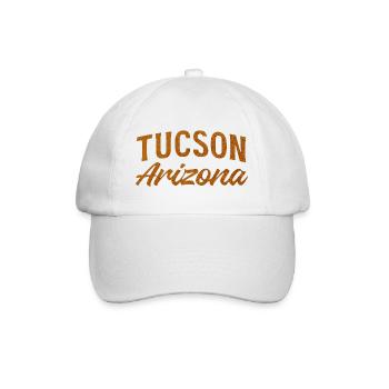 Tucson Arizona Rustic Script - Baseballkappe - Weiß/Weiß - Vorne